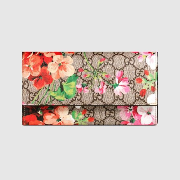 Gucci Handbags - Gucci GG Supreme Blooms Continental Wallet